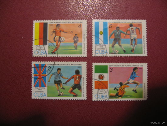 Марки футбол Мехико 86 Куба 1985 год