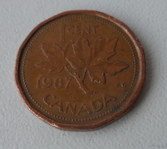 1 цент Канада 1987 г.в.