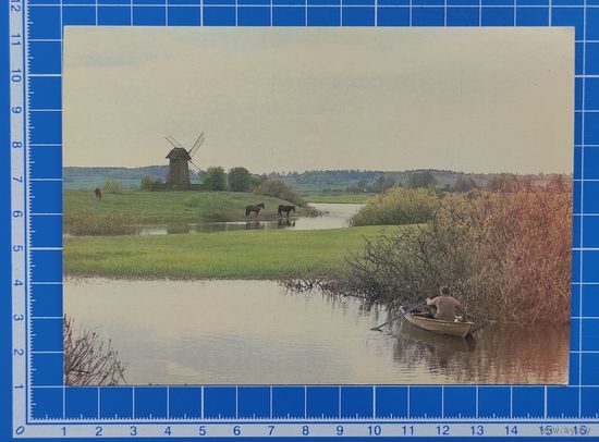 Открытка 1988 год. "На реке Сороть". Фото О. Листопадова.