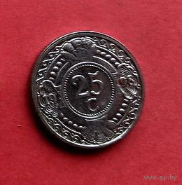 06-21 Антильские острова, 25 центов 1998 г.  Единственное предложение монеты данного года на АУ