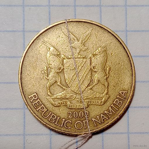 Намибия 1 доллар 1992 Брак, разворот ( поворот)
