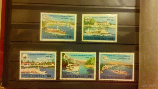 Корабли, флот, транспорт, марки, Румыния 1977