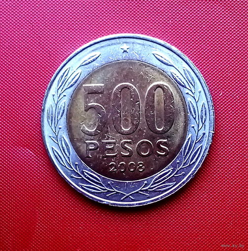 83-19 Чили, 500 песо 2008 г.