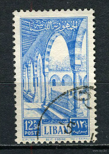 Ливан - 1954 - Дворец Байтэддин 12,50Pia - [Mi.506] - 1 марка. Гашеная.  (LOT DL35)