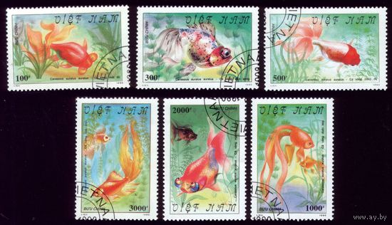 6 марок 1990 год Вьетнам Рыбки 2138-2143