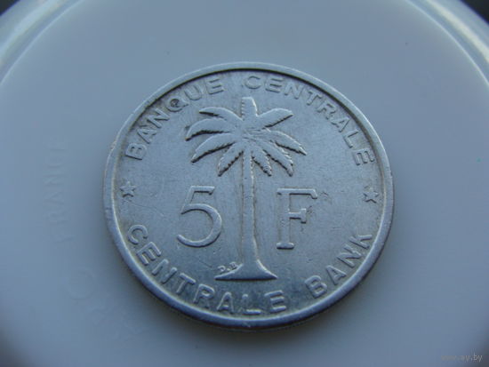 Бельгийское Конго. "Руанда-Урунди"  5 франков 1958 год KM#3