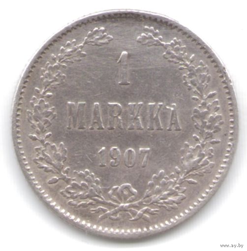 1 марка 1907 год (для Финляндии) _состояние VF/XF