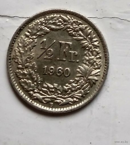 Швейцария 1/2 франка, 1960  2-12-7