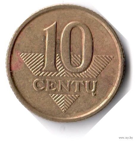 Литва. 10 центов. 1999 г.