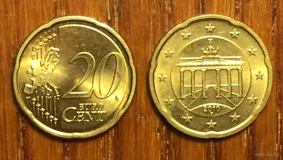 Германия, 20 евроцентов 2010 F