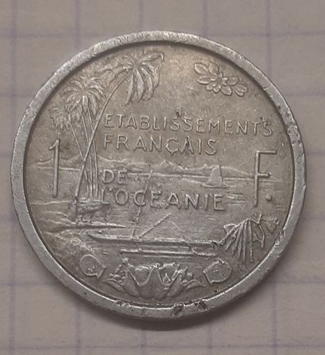 Французская Океания 1 франк 1949г. km2