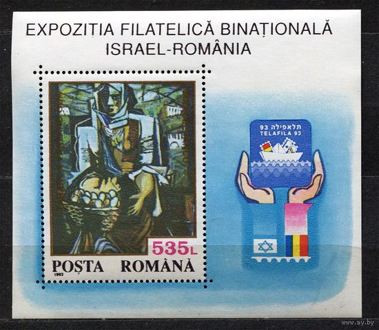 Живопись. Румыния. 1993. Самостоятельный блок. Чистый