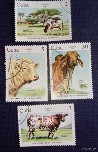 Набор марок Куба 1984 Коровы