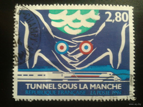Франция 1994 поезд, туннель под Ла-Маншем