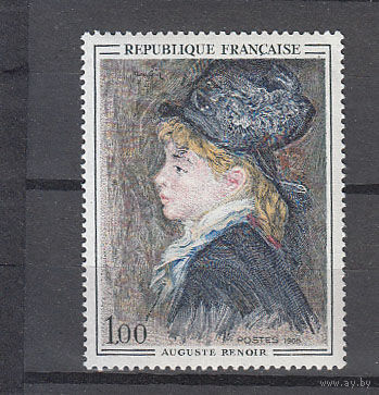 Живопись. Ренуар. Франция. 1968. 1 марка. Michel N 1643 (0,8 е).
