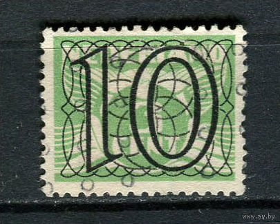 Нидерланды - 1940 - Цифры. Надпечатка нового номинала 10С на 3С - [Mi.360] - 1 марка. Гашеная.  (Лот 30DX)-T2P24