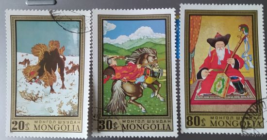 Монголия 1972 лошадь, верблюд, живопись. 3 из 8