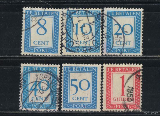 Нидерланды Доплатные 1947 Номиналы #Х 86-7,93,97-8,101