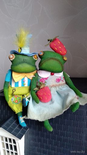 Миссис Жабетта и Мистер Жабс прекрасная пара примитивные куколки ручной работы ростик 22 см без головных устройств цена указана за 1 куколку
