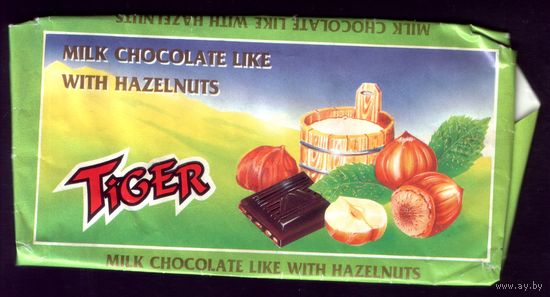 Обёртка от шоколада Тайгер с орехами