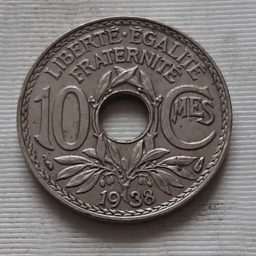 10 сантимов 1938 г. Франция
