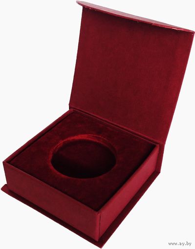 Футляр для монеты с капсулой 37.00 mm (1 руб., NiCu или 10 руб., Ag) красный