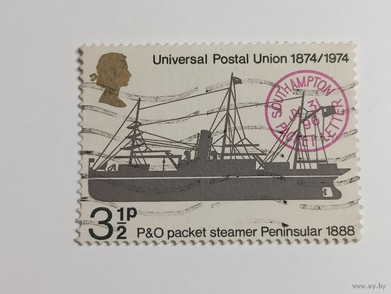 Великобритания 1974. Развитие зарубежных почтовых перевозок