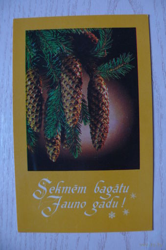 Гаркевич Э., Эглитис Я., С Новым годом! (на латышском языке) 1975, подписана.