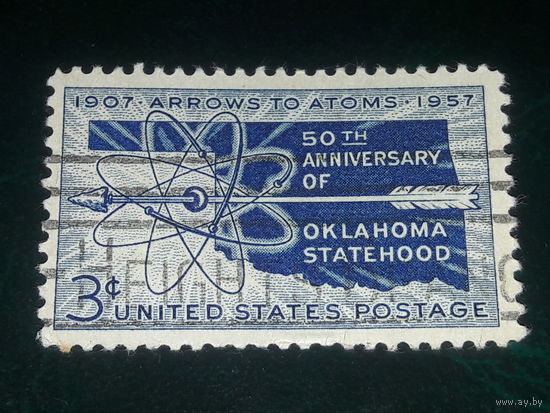 США 1957 год. 50 лет государственности атомного штата Оклахома