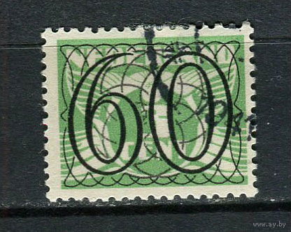 Нидерланды - 1940 - Цифры. Надпечатка нового номинала 60С на 3С - [Mi.369] - 1 марка. Гашеная.  (Лот 39DX)-T2P24