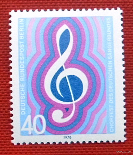Германия. Западный Берлин. Певческий союз. ( 1 марка ) 1976 года.