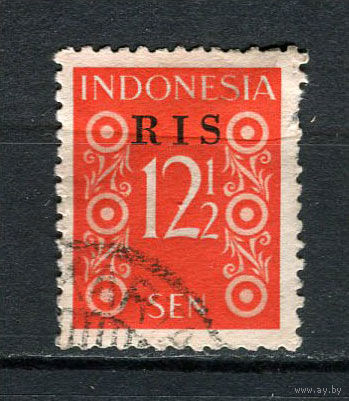 Индонезия - 1950 - Надпечатка RIS на 12 1/2S - [Mi.47] - 1 марка. Гашеная.  (LOT Dk16)
