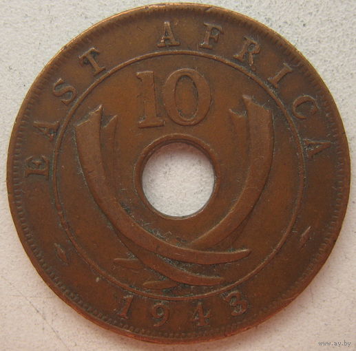 Британская Восточная Африка 10 центов 1943 г. (gl)