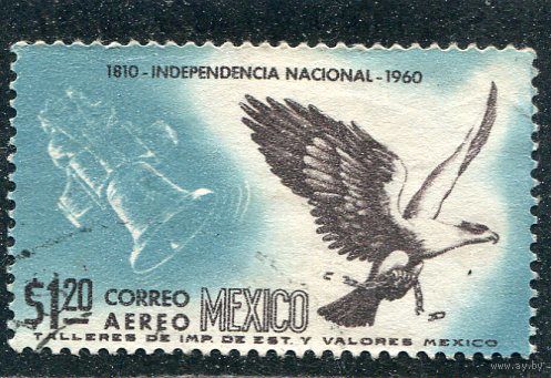 Мексика. 150 лет независимости. Фауна. Белоголовый орлан