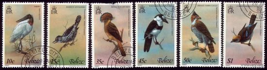 6 марок 1980 год Белиз Птицы 487-492