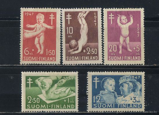 Финляндия 1947 Борьба с туберкулезом Полная #341-5*
