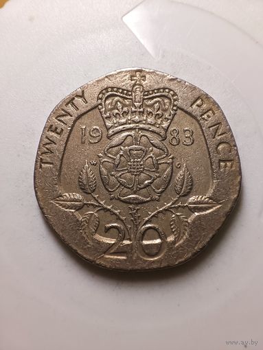 Великобритания 20 пенсов 1983 год
