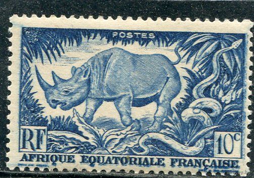 Французская Экваториальная Африка. Носорог
