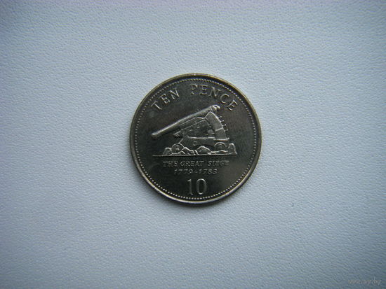 Гибралтар 10 пенсов 2010г