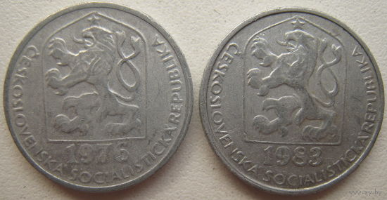 Чехословакия 10 геллеров 1976, 1983 гг. Цена за 1 шт.