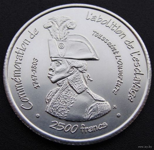 Сенегал. 2500 франков 2007 год  X#E4 "Адмирал Туссант"  Серебро!!!  Тираж: 850 шт