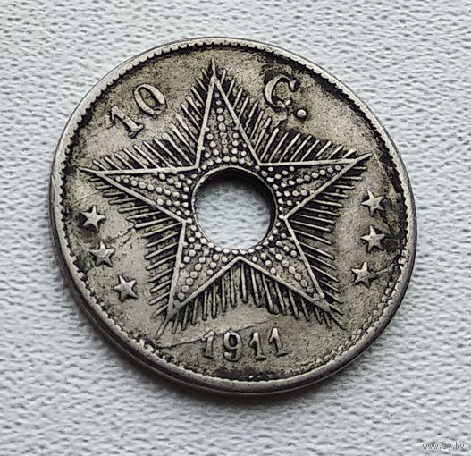 Бельгийское Конго 10 сантимов, 1911 1-8-37