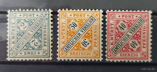 Германия Баден Вюртемберг 1896 Mi.214-216