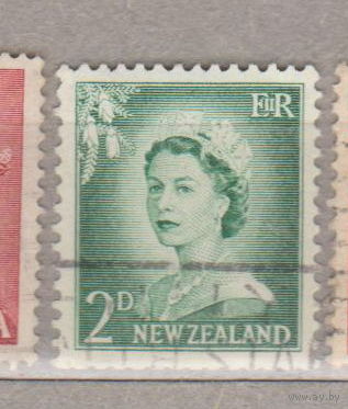 Известные личности Королева Елизавета II - С увеличенными цифрами Новая Зеландия 1955 год лот 12