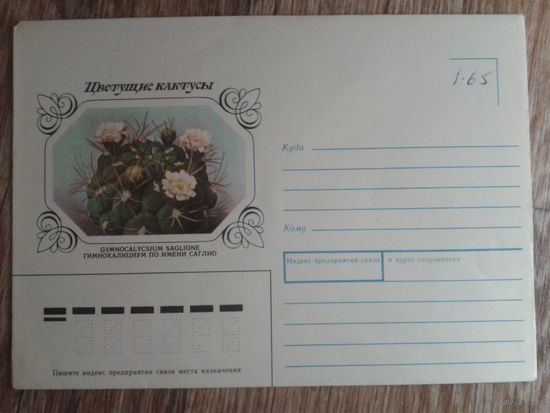 1983 не маркированный конверт Саглио