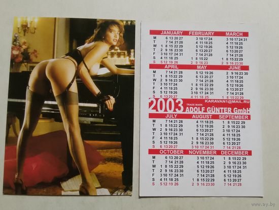 Карманный календарик. Эротика. 2003 год