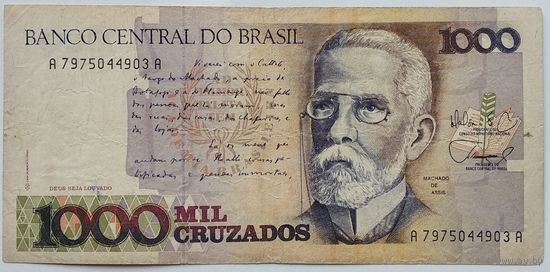 Бразилия 1000 Крузейро 1988, VF, 695