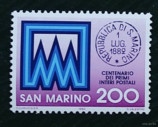 Сан Марино: 100 лет цельной вещи (КПД, КМ) 1982 1м/с