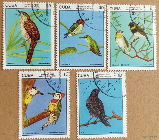 Куба 1977 Кубинские птицы полная серия