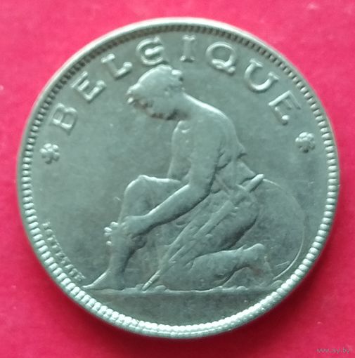 Бельгия 2 франка, 1923-1930 Надпись на французском - 'BELGIQUE' BELGIQUE BONNETAIN